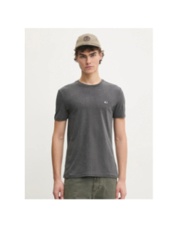 T-shirt slim jaspe gris anthracite homme - Tommy Jeans