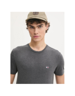 T-shirt slim jaspe gris anthracite homme - Tommy Jeans