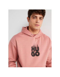 Sweat à capuche defnio rose homme - Hugo