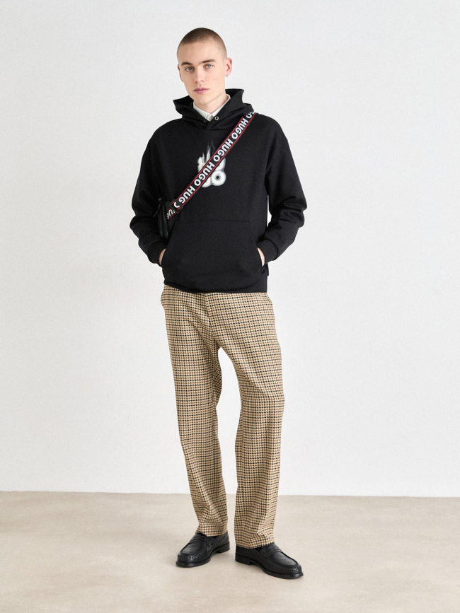 Sweat à capuche defnio noir homme - Hugo