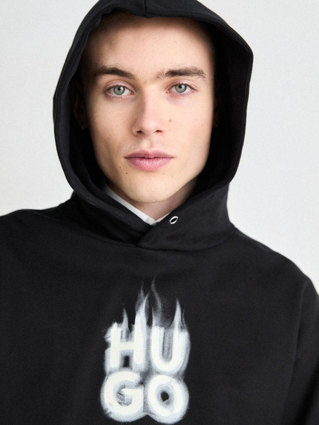 Sweat à capuche defnio noir homme - Hugo