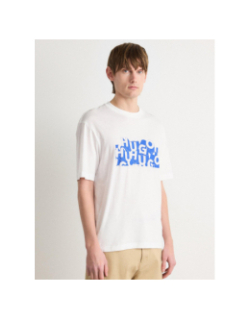 T-shirt nafralo blanc bleu homme - Hugo