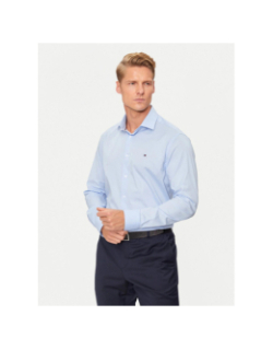 Chemise performance oxf piqué bleu homme - Tommy Hilfiger