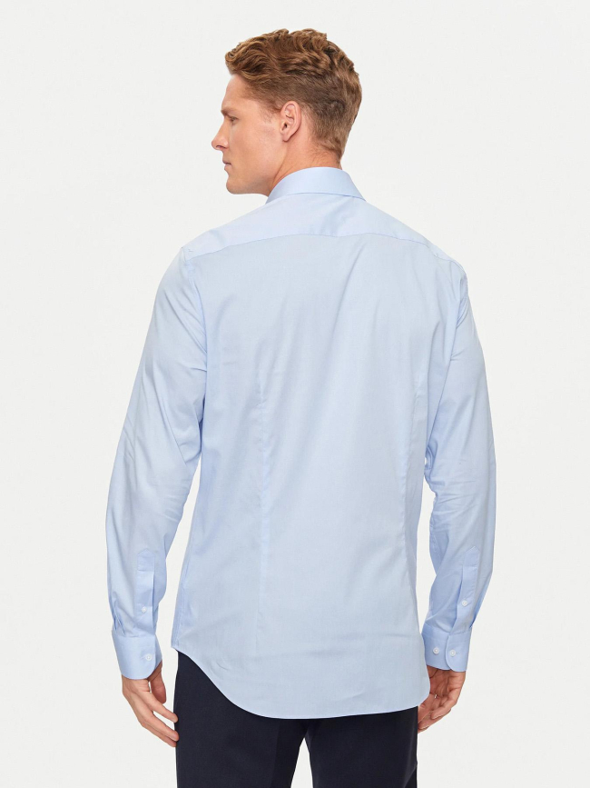 Chemise performance oxf piqué bleu homme - Tommy Hilfiger