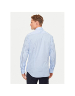 Chemise performance oxf piqué bleu homme - Tommy Hilfiger