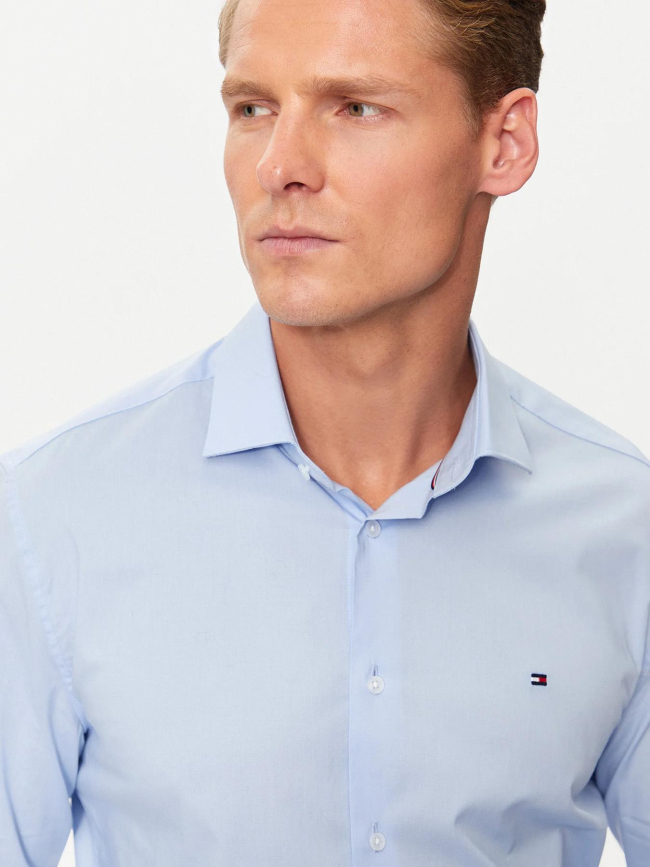 Chemise performance oxf piqué bleu homme - Tommy Hilfiger