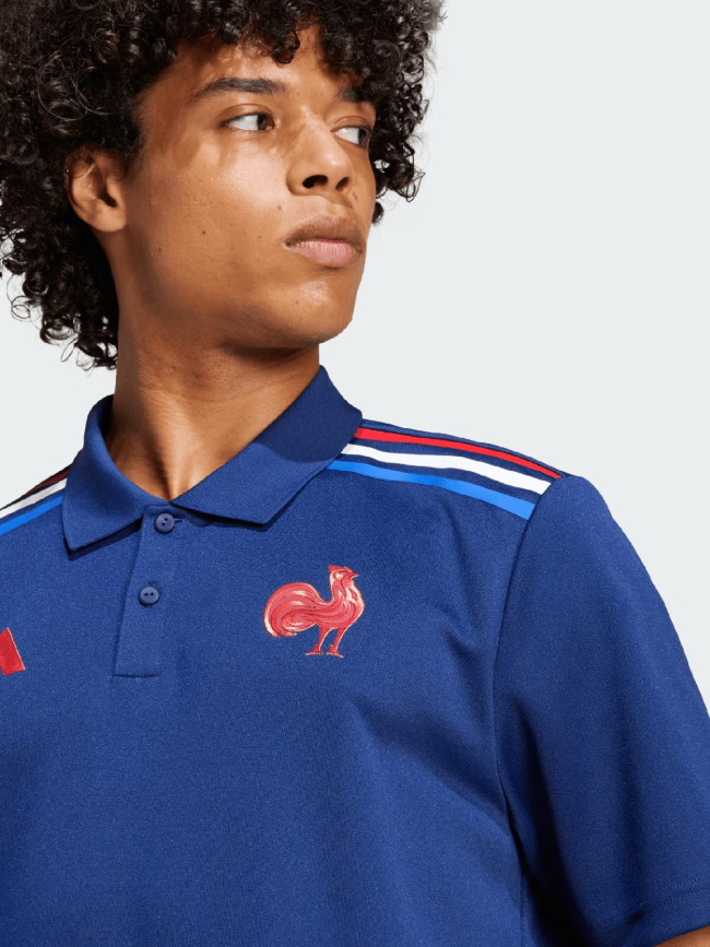 Polo ffr supporter 24/25 bleu marine homme - Adidas