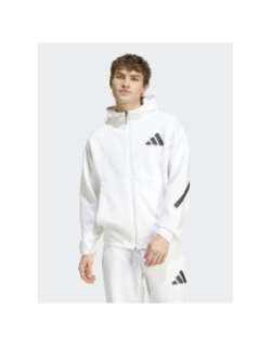 Sweat zippé Z.N.E blanc homme - Adidas