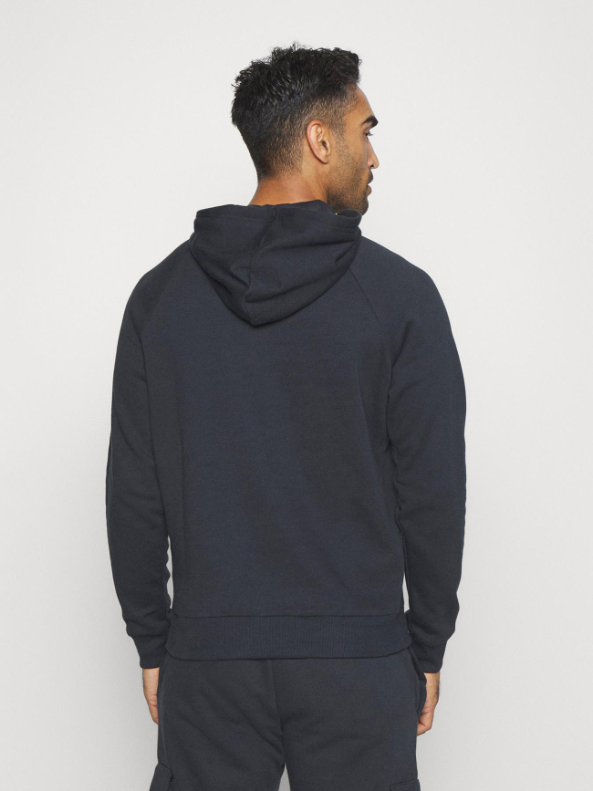 Sweat à capuche rival fleece noir homme - Under Armour