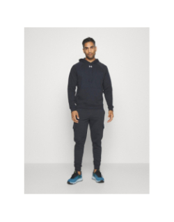 Sweat à capuche rival fleece noir homme - Under Armour