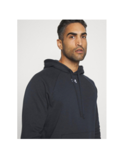 Sweat à capuche rival fleece noir homme - Under Armour
