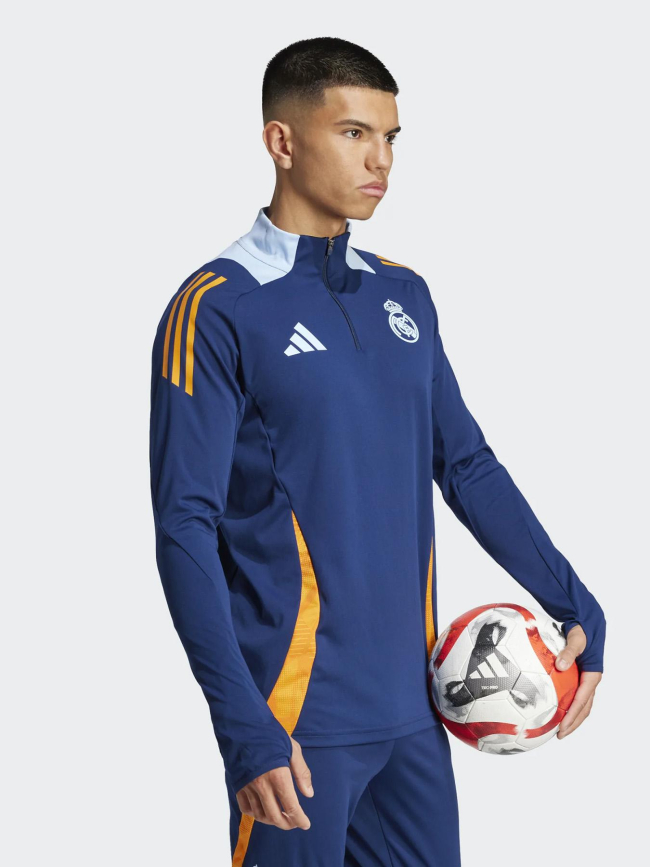 Sweat d'entrainement de football real bleu homme - Adidas