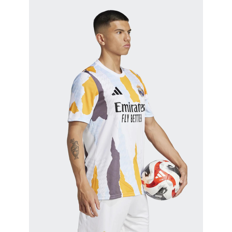 Maillot d'entrainement real madrid 24/25 blanc homme Adidas
