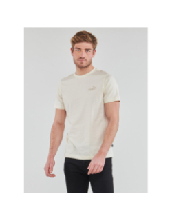 T-shirt essential small logo blanc écru homme - Puma