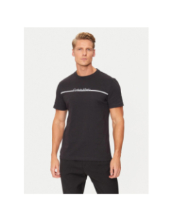 T-shirt split line logo noir homme - Calvin Klein