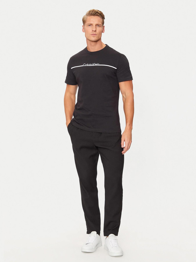 T-shirt split line logo noir homme - Calvin Klein