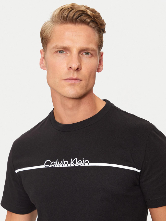 T-shirt split line logo noir homme - Calvin Klein