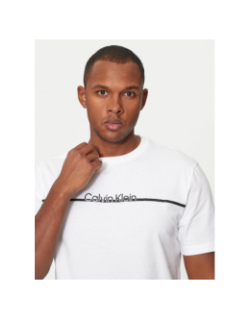 T-shirt split line logo blanc homme - Calvin Klein