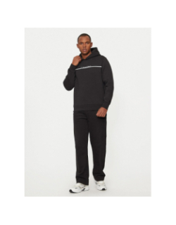 Sweat à capuche split line logo noir homme - Calvin Klein