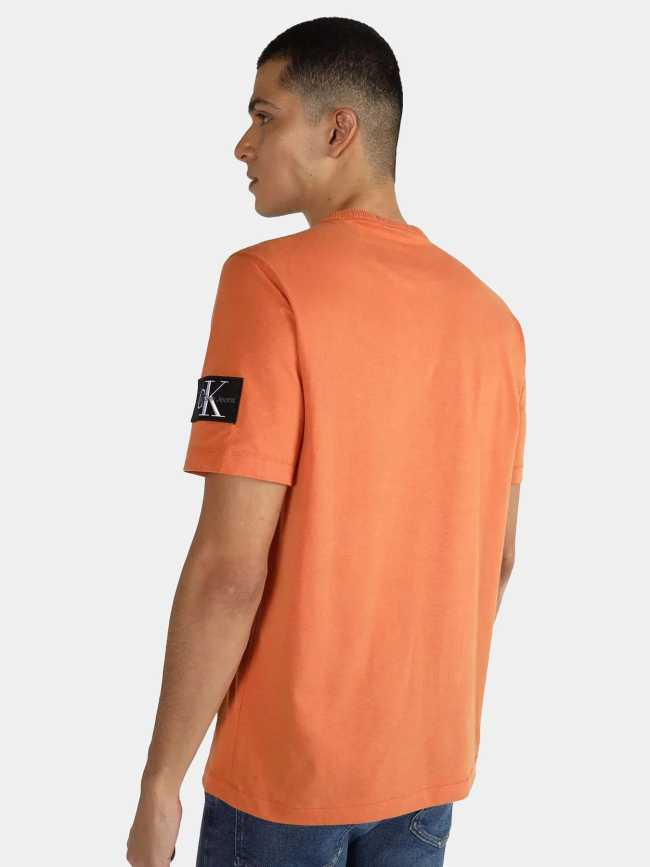 T-shirt badge regular orange homme - Calvin Klein Jeans