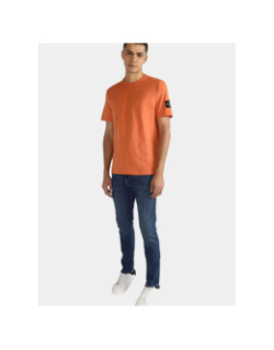 T-shirt badge regular orange homme - Calvin Klein Jeans