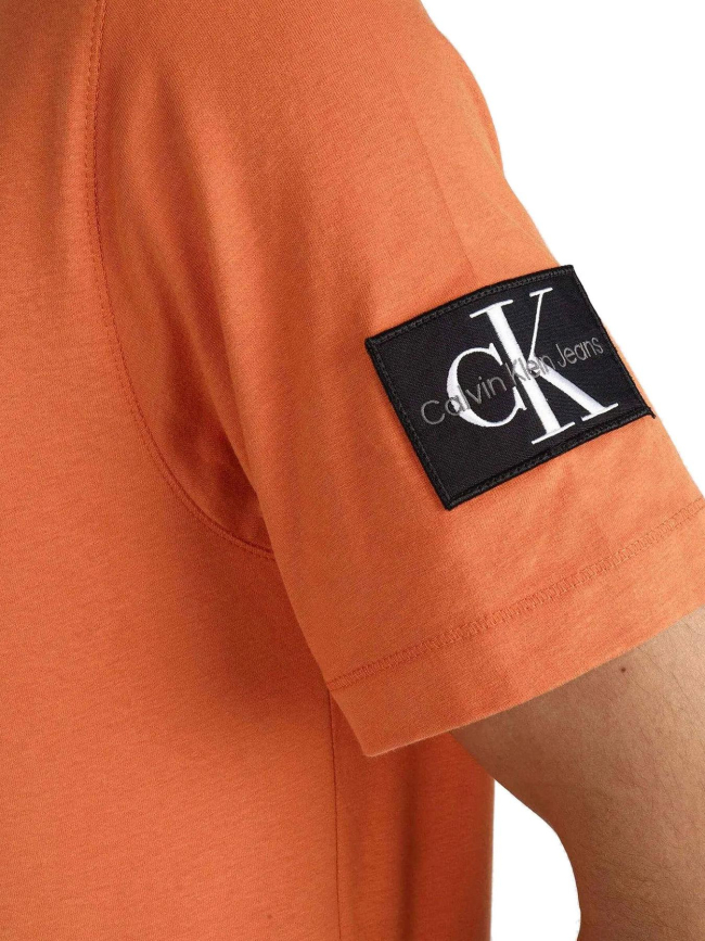 T-shirt badge regular orange homme - Calvin Klein Jeans