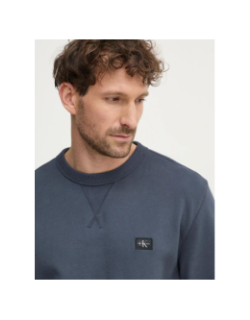 Sweatshirt woven label gris anthracite homme - Calvin Klein Jeans