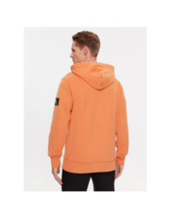 Sweat à capuche badge orange homme - Calvin Klein Jeans