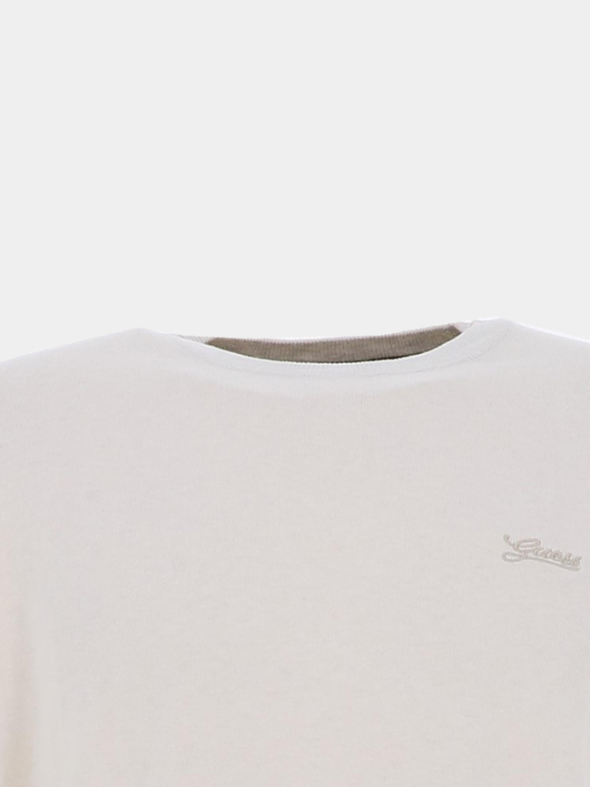 Pull fin ferdinand blanc homme - Guess