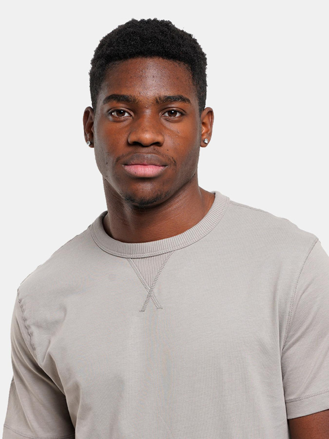 T-shirt uni badge regular gris homme - Calvin Klein Jeans