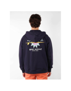 Sweat à capuche zippé sandbar bleu marine homme - Oxbow