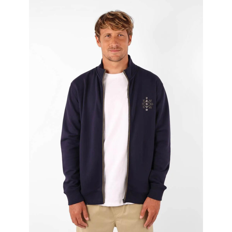 Sweat zippé tabula bleu marine homme - Oxbow