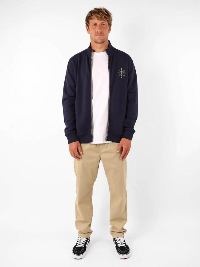 Sweat zippé tabula bleu marine homme - Oxbow