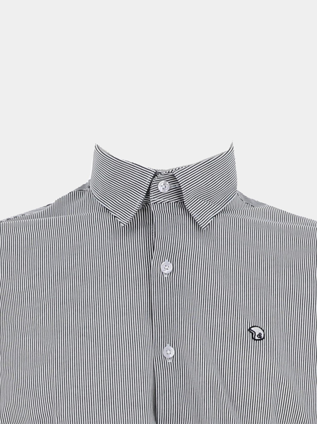 Chemise rayée lareyer bleu marine homme - Benson & Cherry