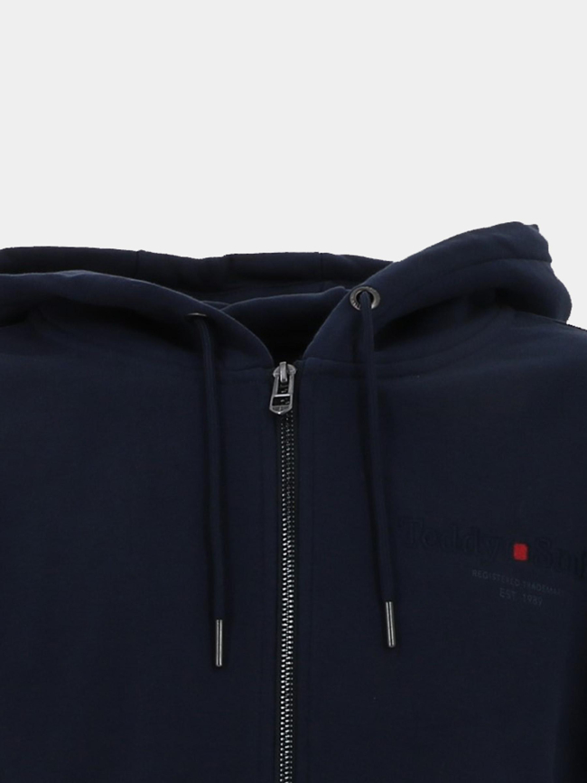 Sweat zippé giclass jim bleu marine homme - Teddy Smith