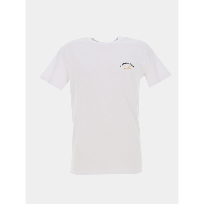 T-shirt azur blanc homme - Teddy Smith