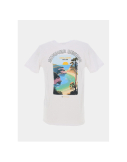 T-shirt azur blanc homme - Teddy Smith