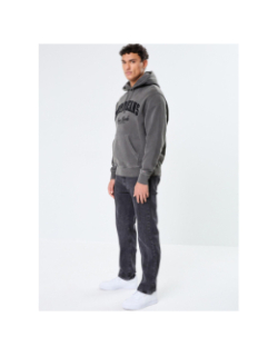 Sweat à capuche logo vintage gris homme - Tommy Jeans