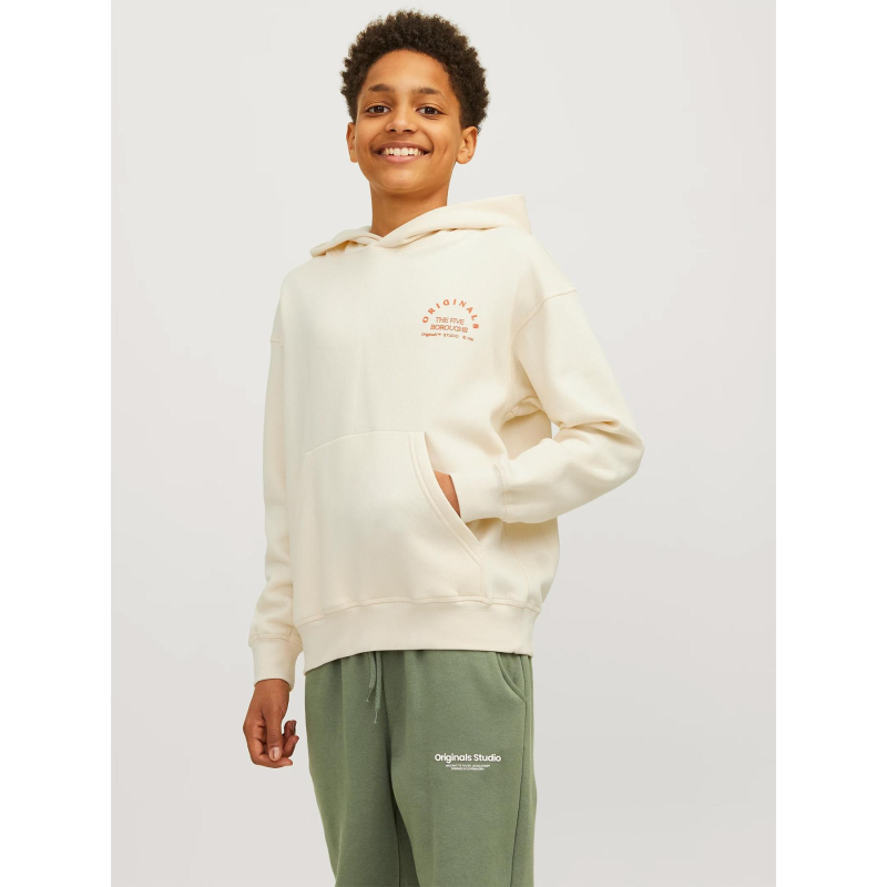 Sweat à capuche brooklyn beige garçon - Jack & Jones