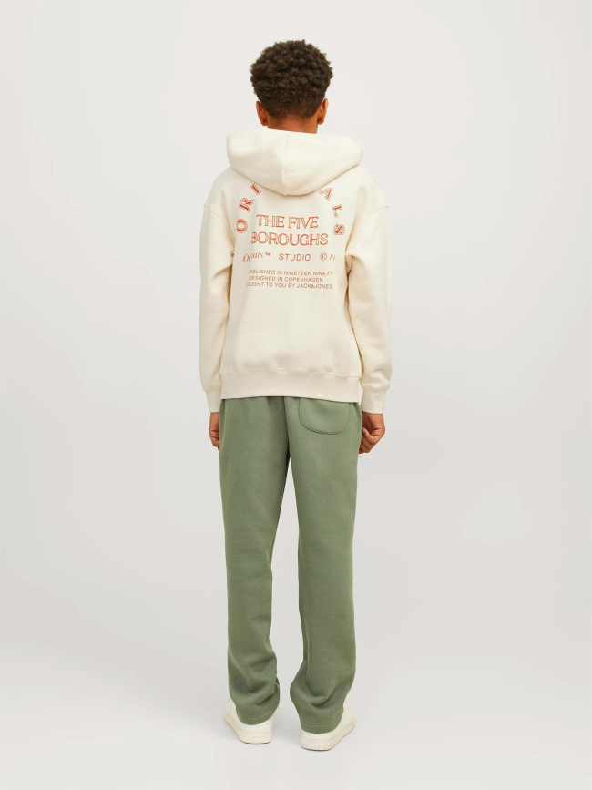Sweat à capuche brooklyn beige garçon - Jack & Jones