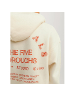 Sweat à capuche brooklyn beige garçon - Jack & Jones