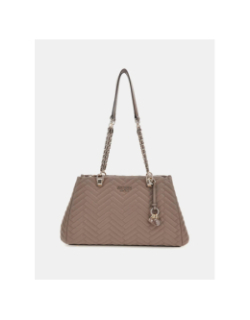 Sac bandoulière matelassé anning marron femme - Guess