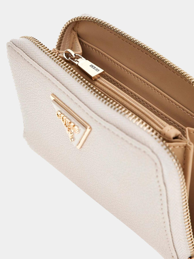 Portefeuille laurel medium beige femme - Guess