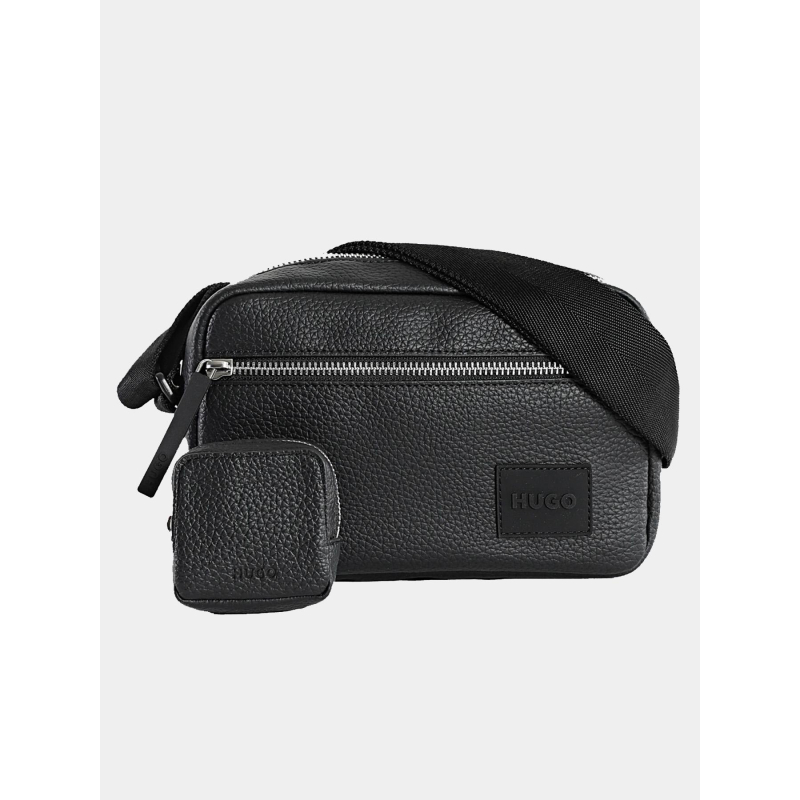 Sacoche reporter effet cuir ethon 2.0 noir homme - Hugo