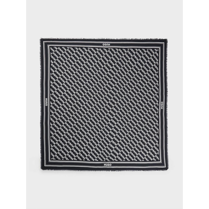 Foulard alycia monogramme noir femme - Hugo