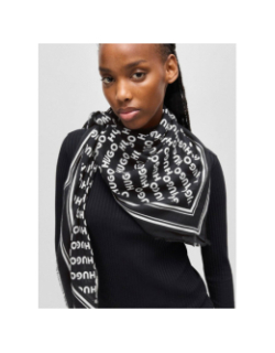 Foulard alycia monogramme noir femme - Hugo