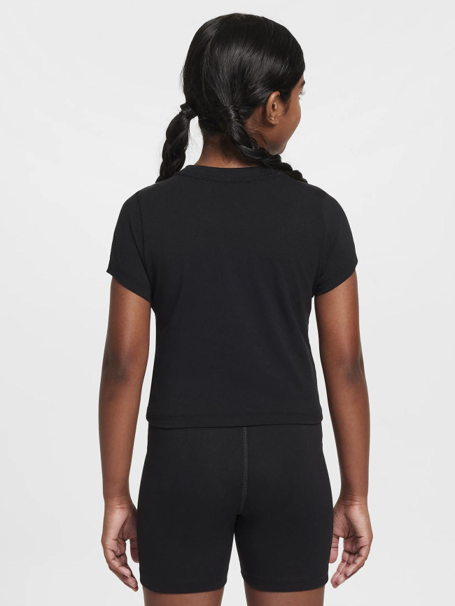 T-shirt nsw slim crop noir fille - Nike