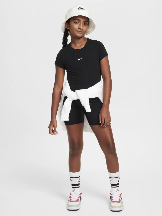 T-shirt nsw slim crop noir fille - Nike