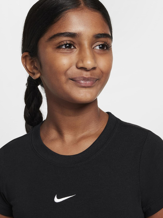 T-shirt nsw slim crop noir fille - Nike