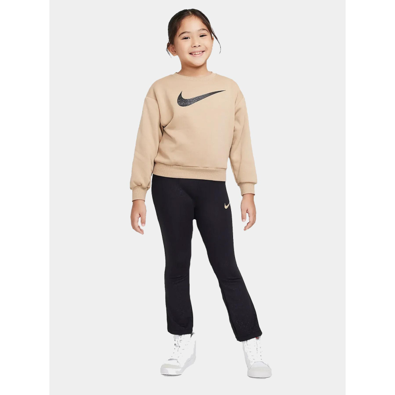 Ensemble sweat legging swoosh spirit noir marron fille - Nike